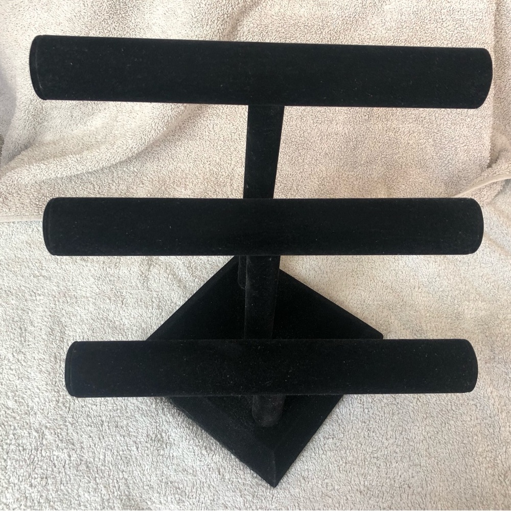 Black Velvet Jewelry Display Stand